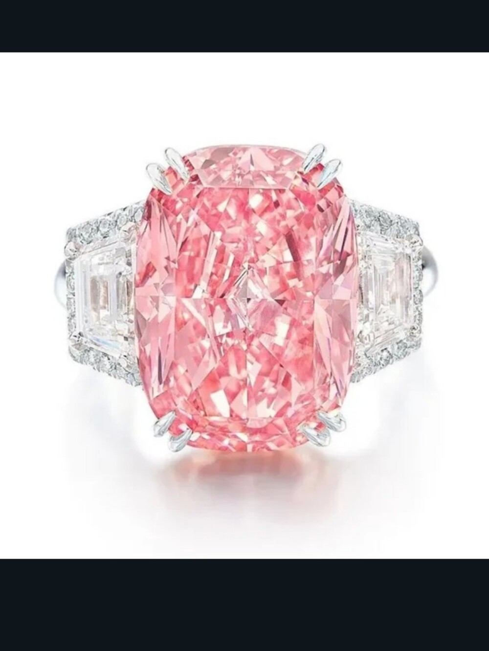 New 5ct Pink Diamond Ice Cut High Carbon Solitare Ring